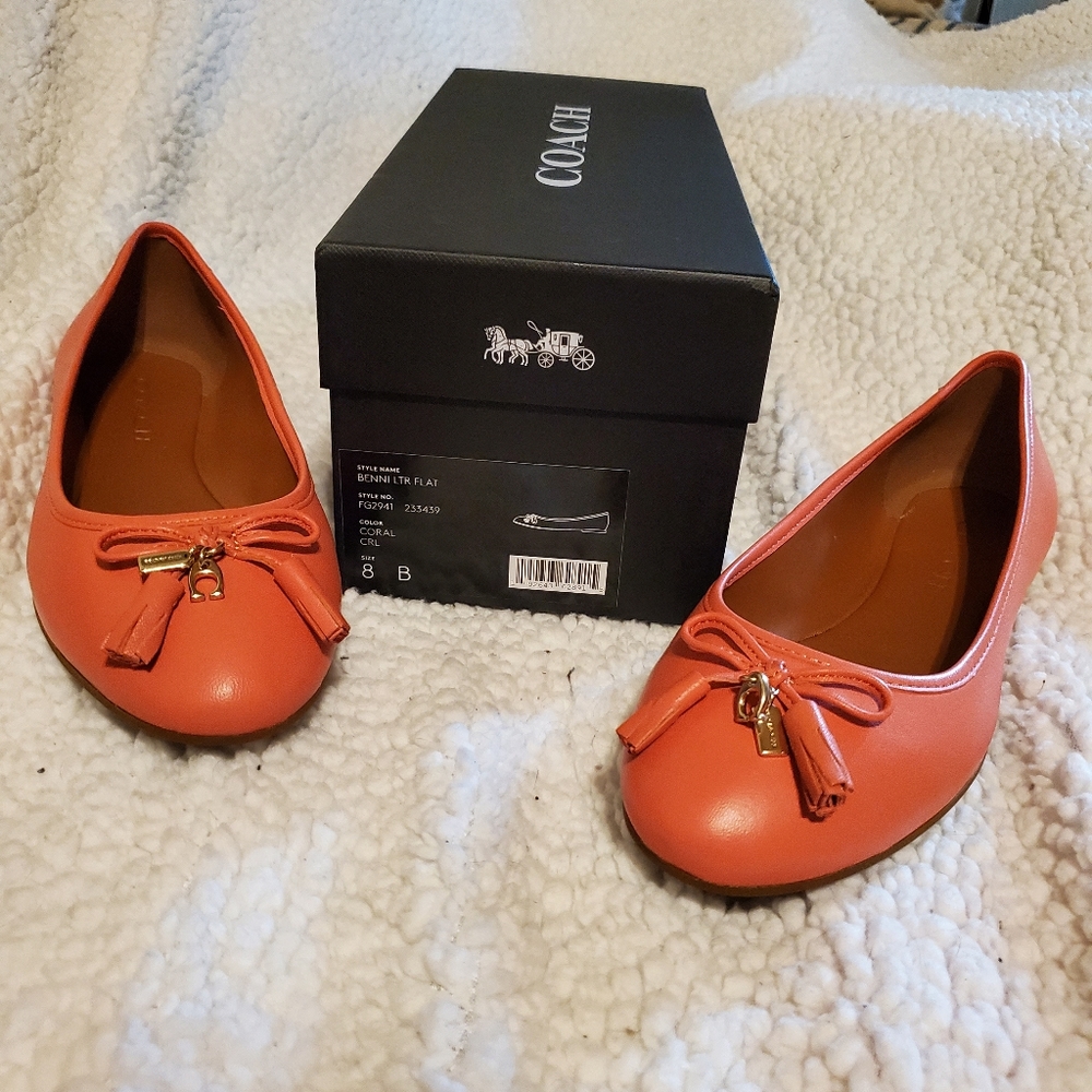 COACH Benni Ballet flats coral